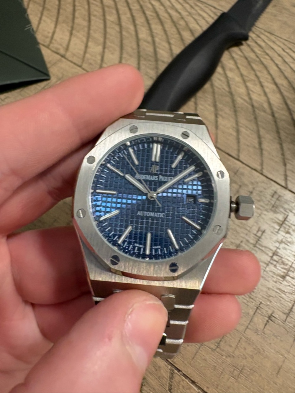 Audemars Piguet Blue Dial Stainless Steel Royal Oak Watch